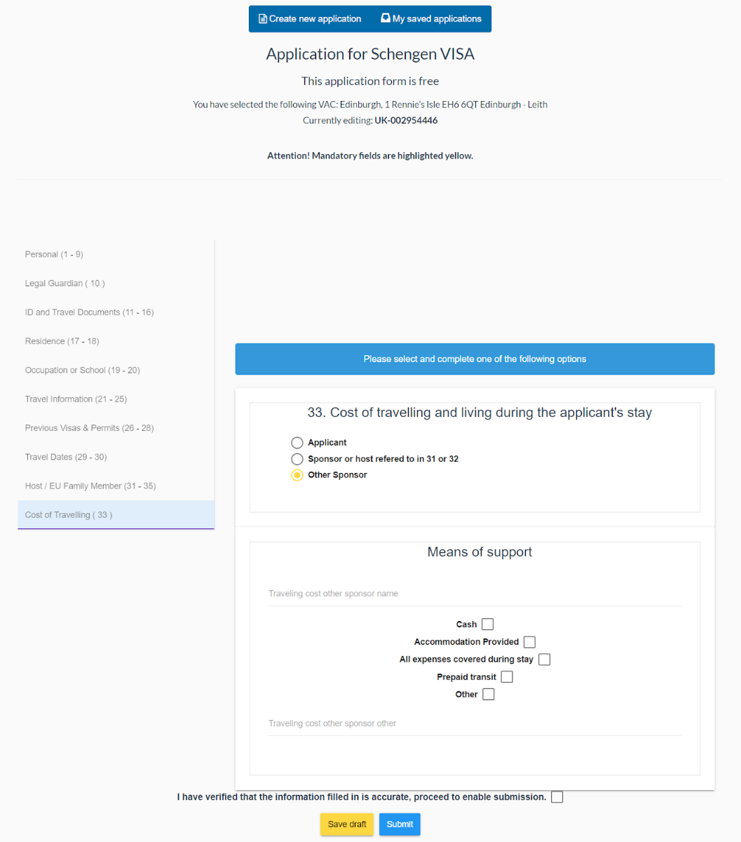 Guide for Requirements to Lodge Application Forms