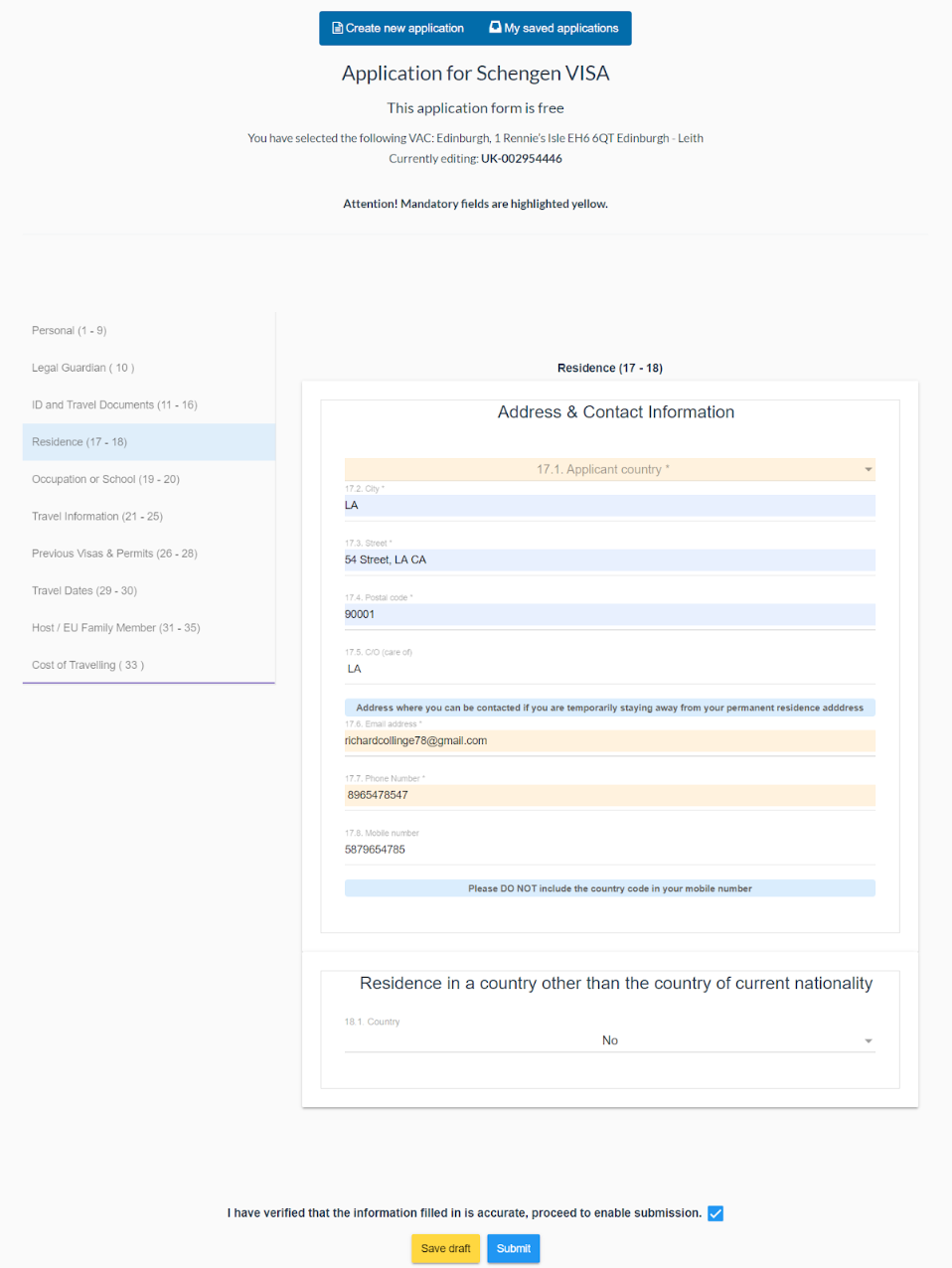 Guide for Requirements to Lodge Application Forms