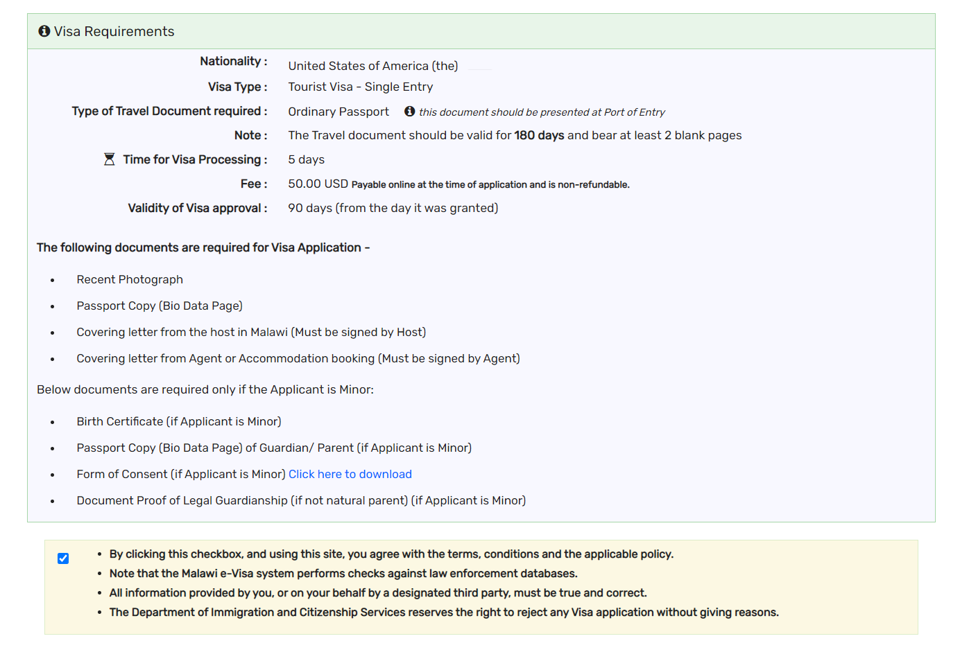 Visa Requirements