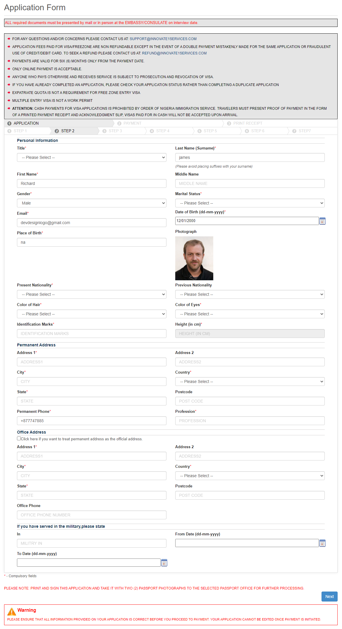 Guide for Requirements to Lodge Application Forms