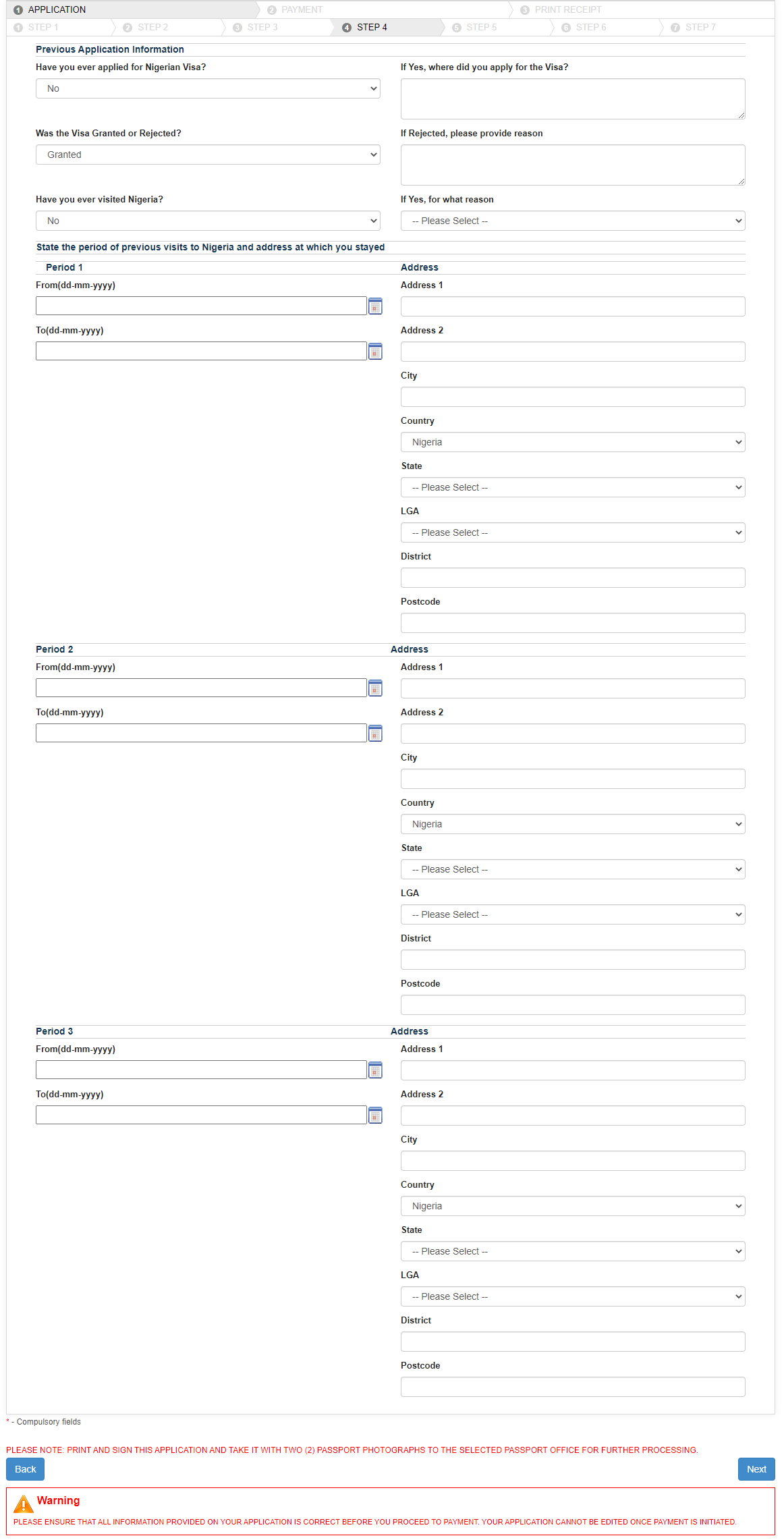 Guide for Requirements to Lodge Application Forms