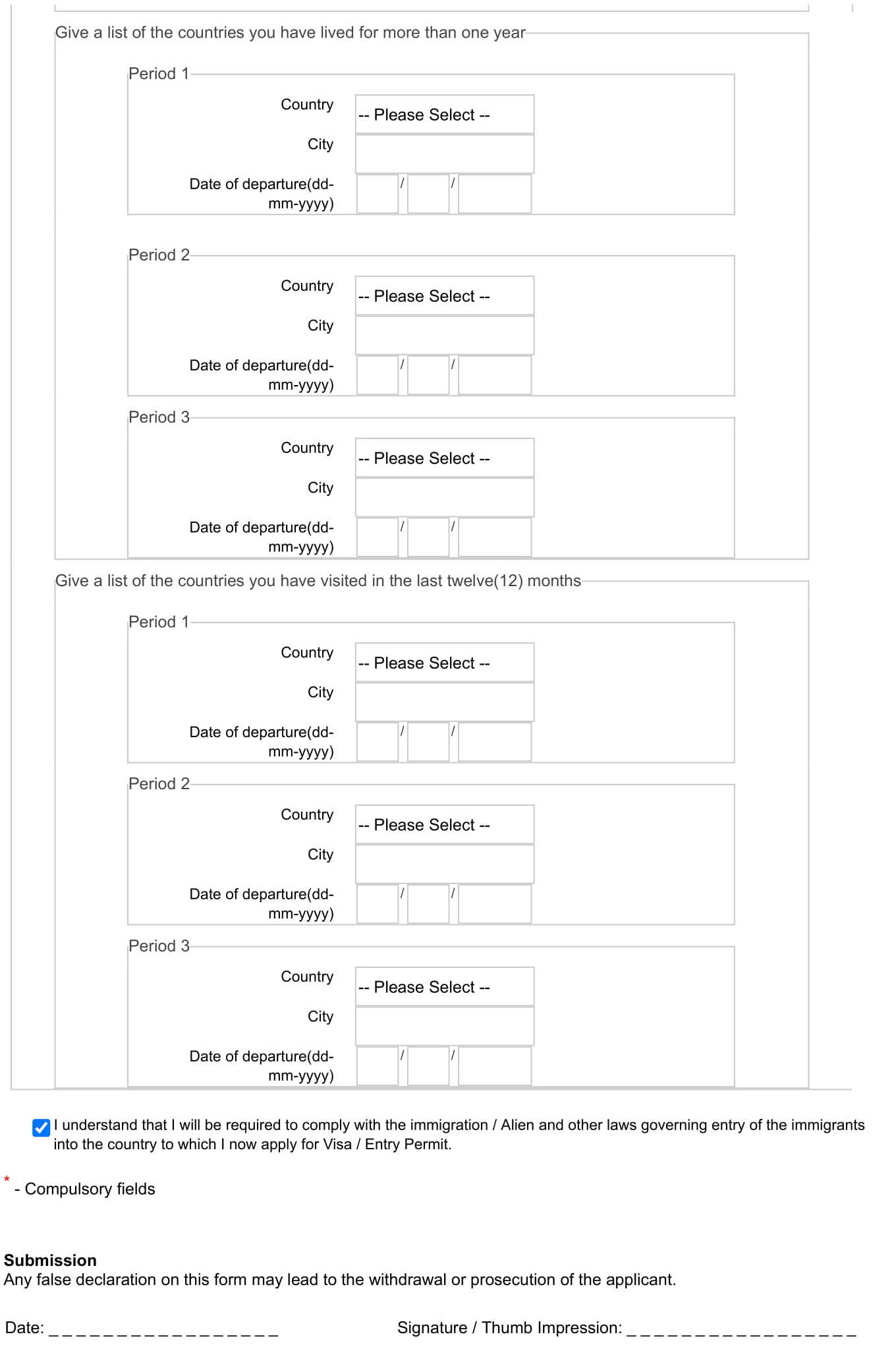 Guide for Requirements to Lodge Application Forms