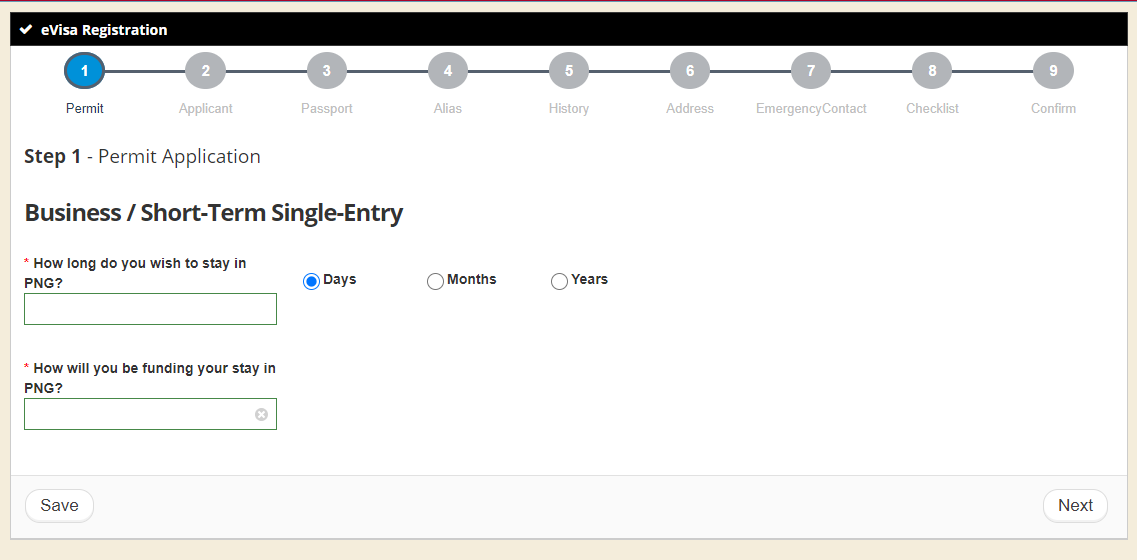 eVisa Registration