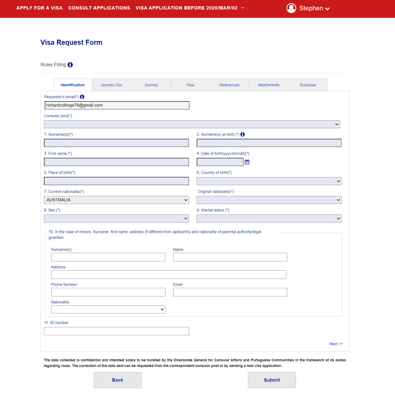 Guide for Requirements to Lodge Application Forms