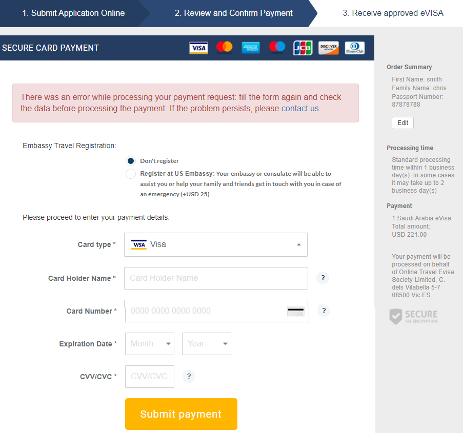 Review and Confirm Payment