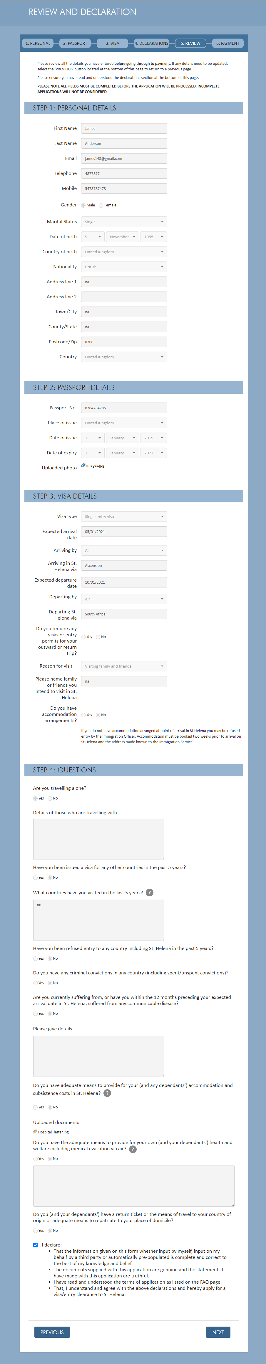 Guide for Requirements to Lodge Application Forms