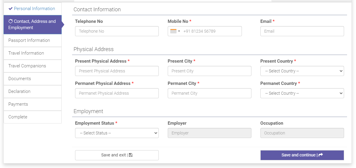 Personal Information