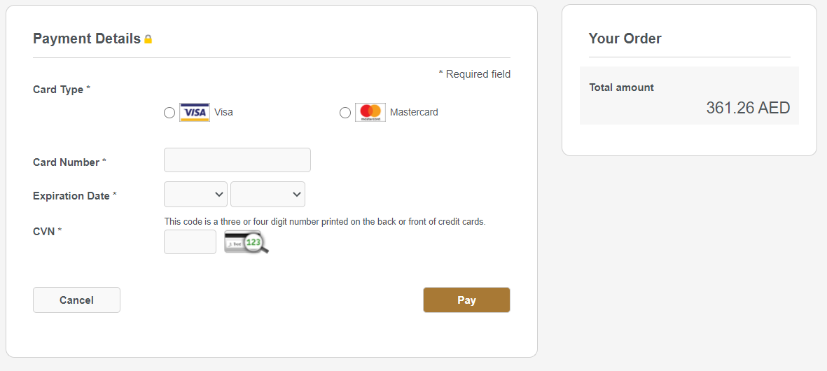 Payment Details