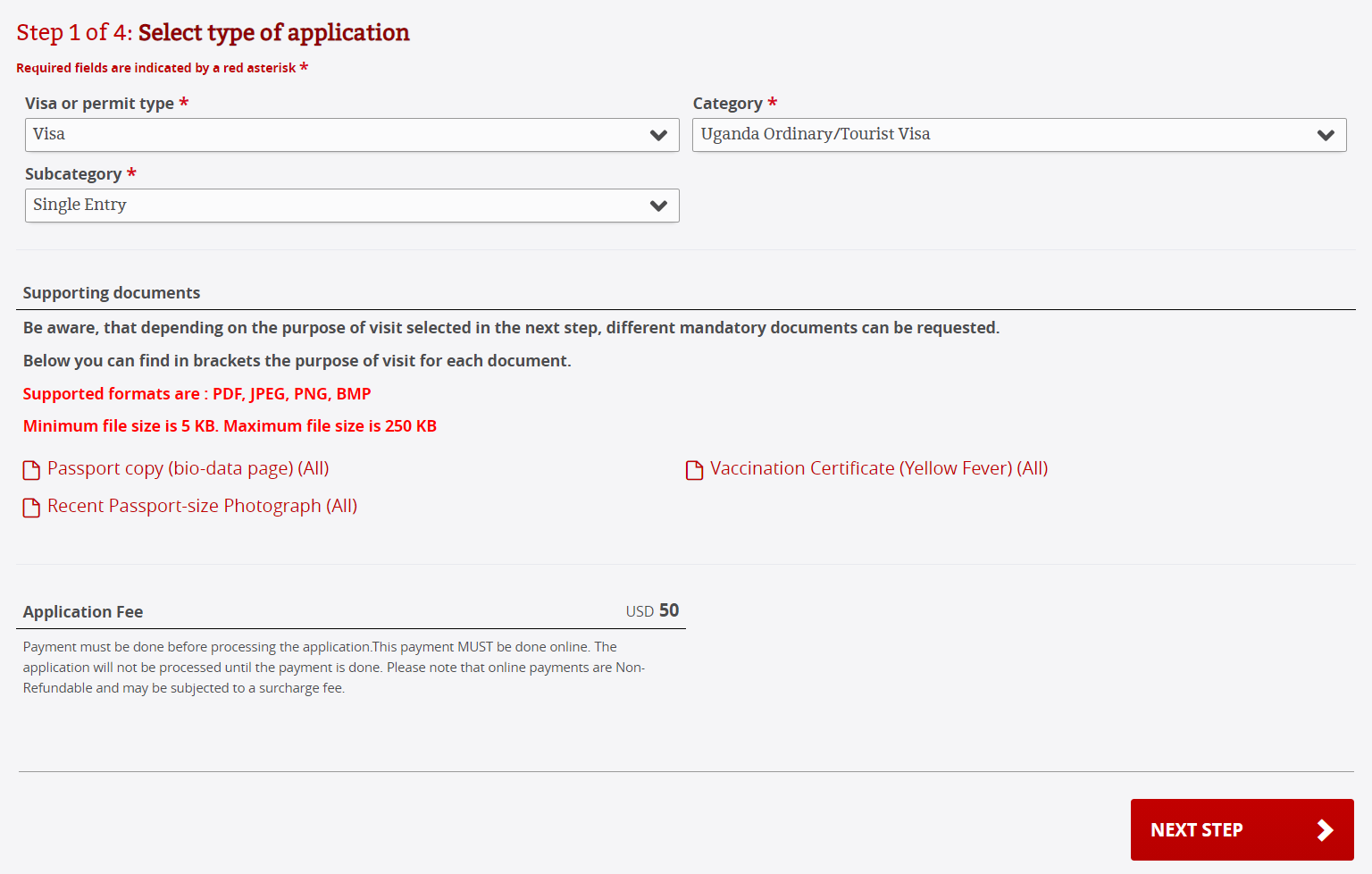 Application type