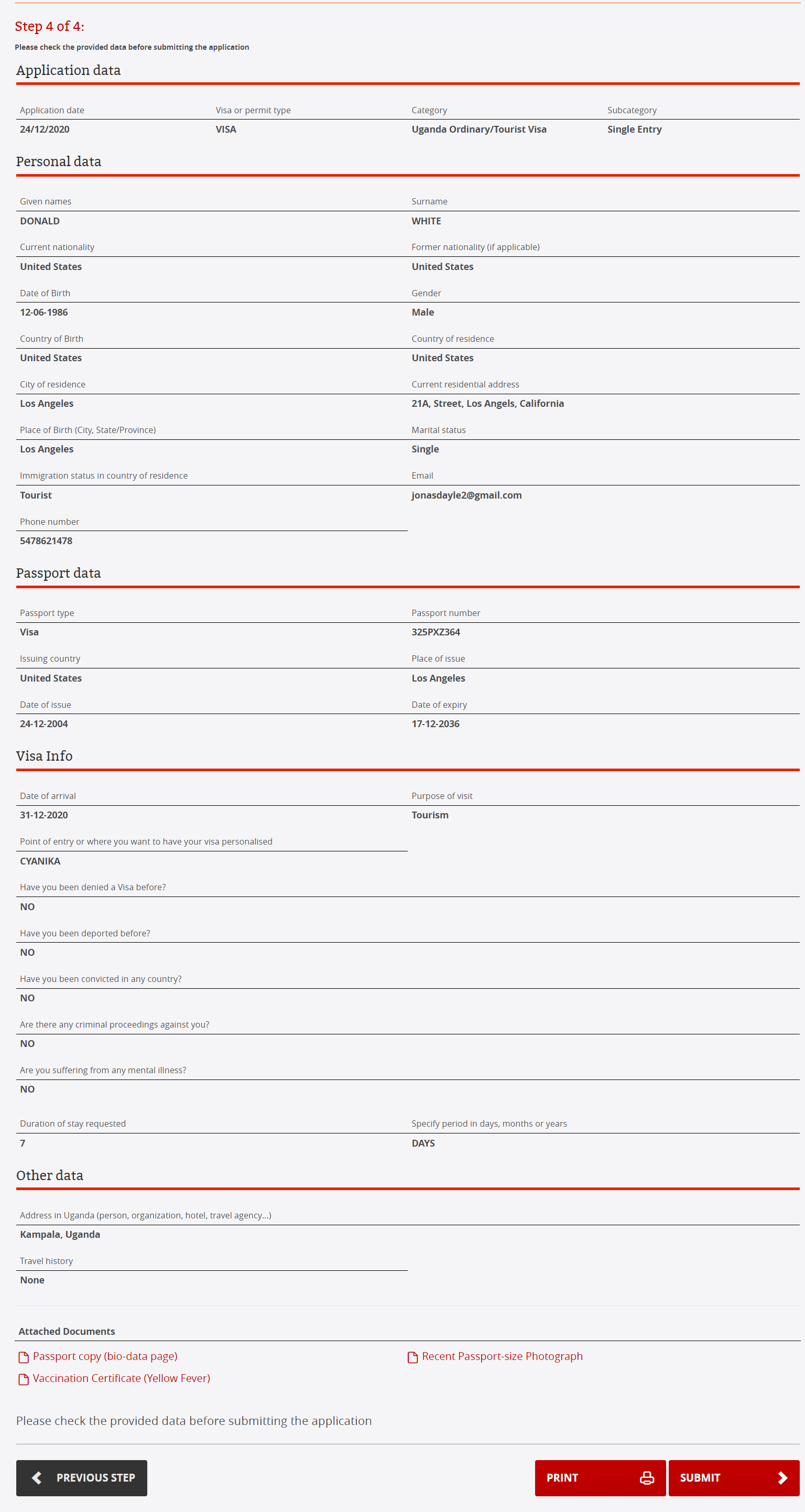  submitting the application