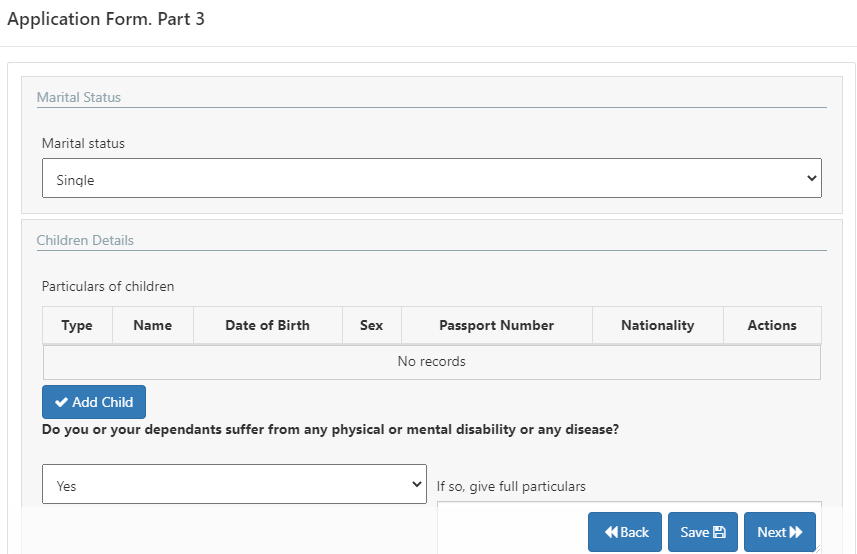 Application Form Part 3