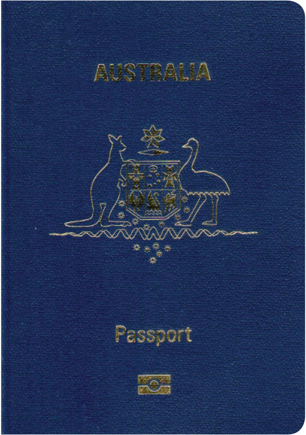 A regular or ordinary Australian passport - Front side