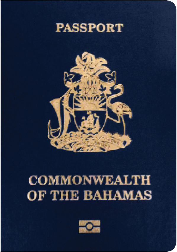 A regular or ordinary bahamas passport - Front side