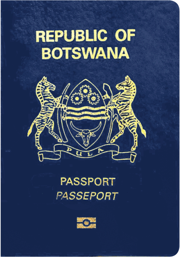 A regular or ordinary Botswana passport - Front side