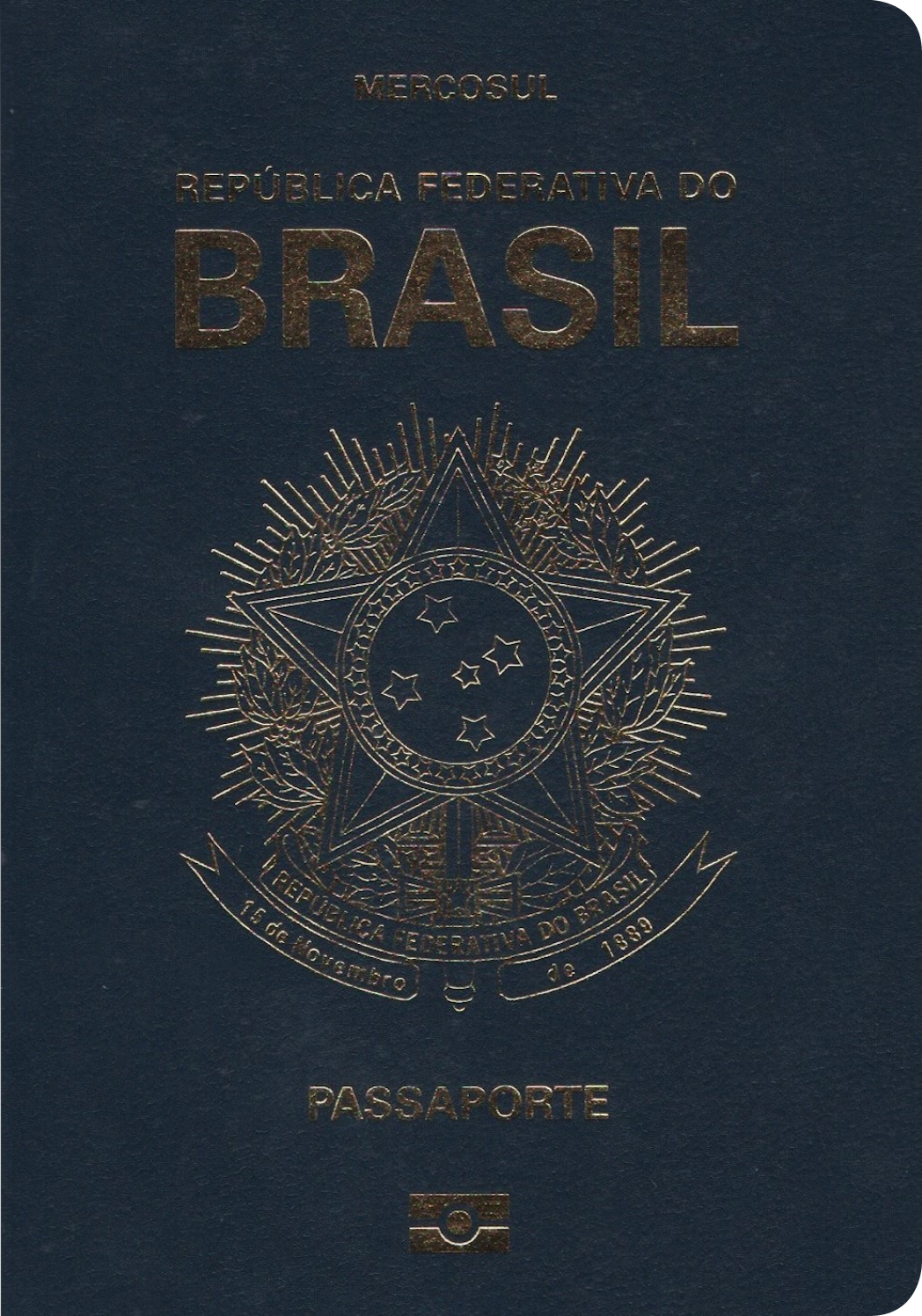 A regular or ordinary Brazilian passport - Front side