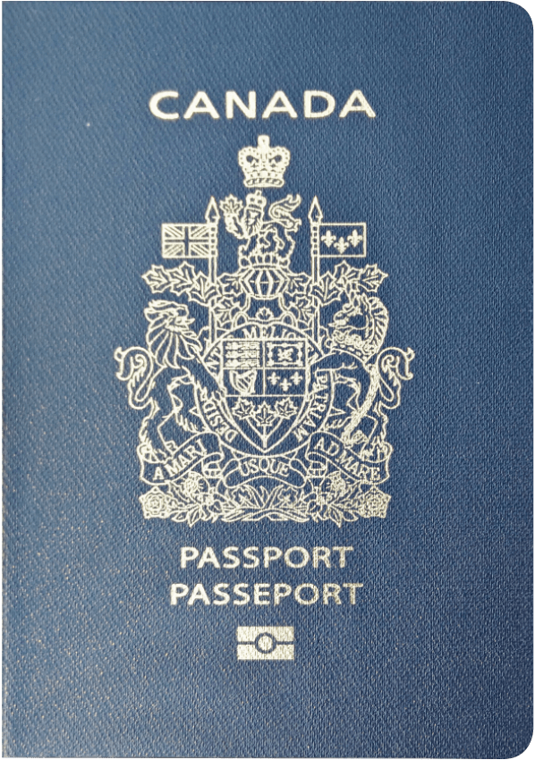 A regular or ordinary Canadian passport - Front side