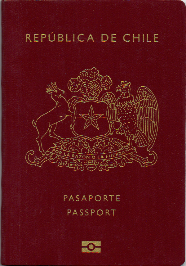 A regular or ordinary Chilean passport - Front side