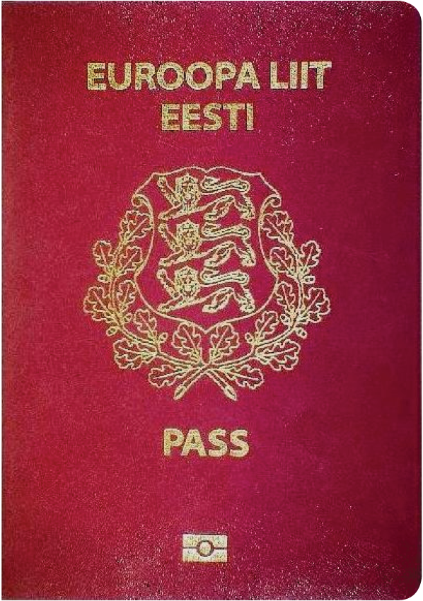 A regular or ordinary Estonian passport - Front side