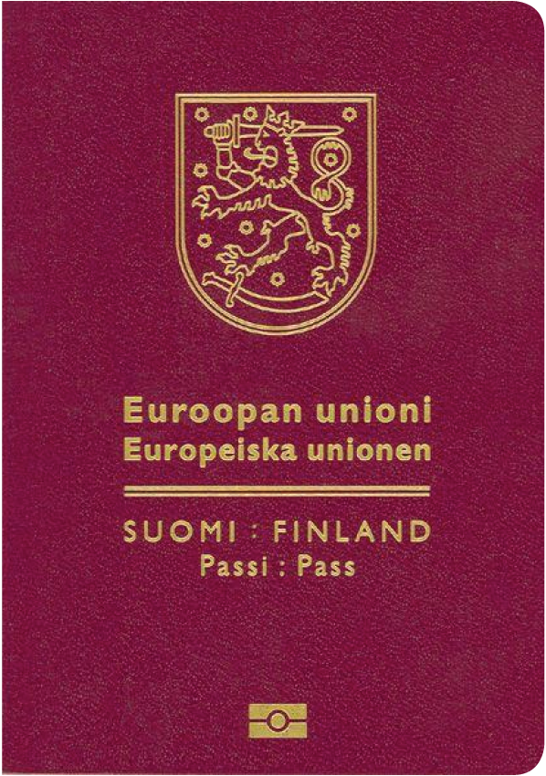 A regular or ordinary finland passport - Front side