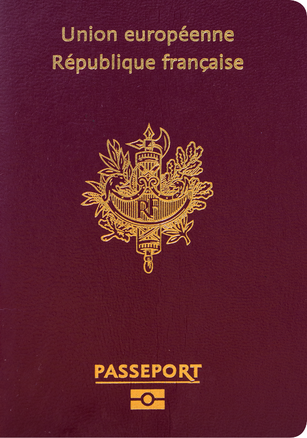 A regular or ordinary france passport - Front side