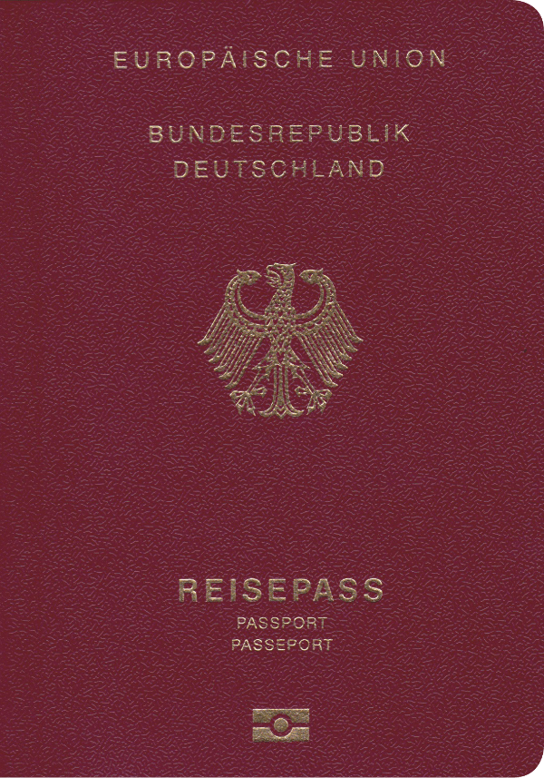 A regular or ordinary German passport - Front side