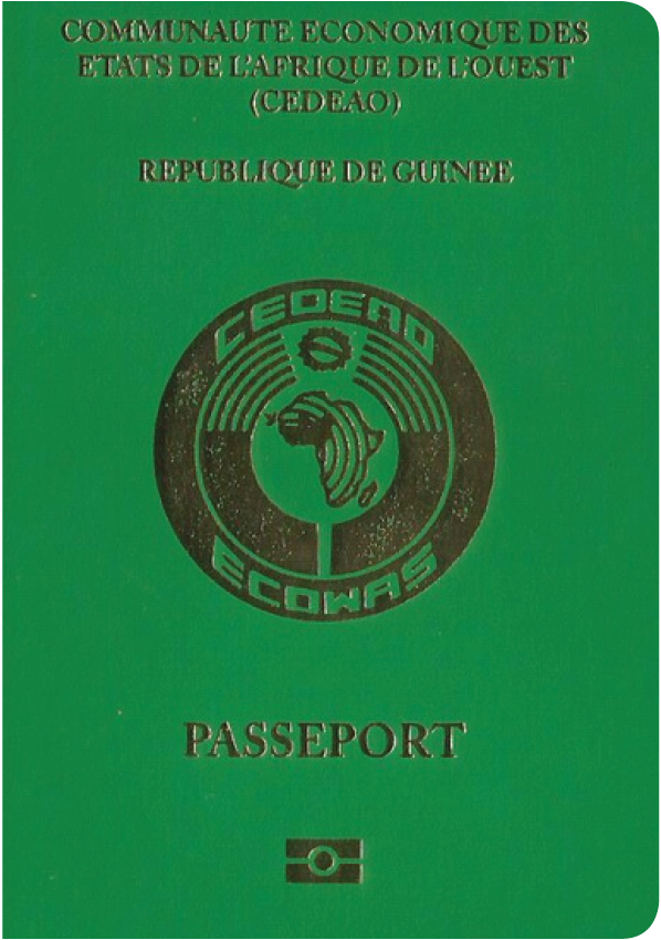 A regular or ordinary guinea passport - Front side