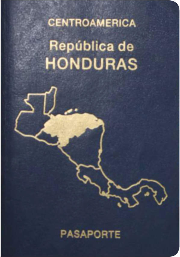 A regular or ordinary Honduran passport - Front side