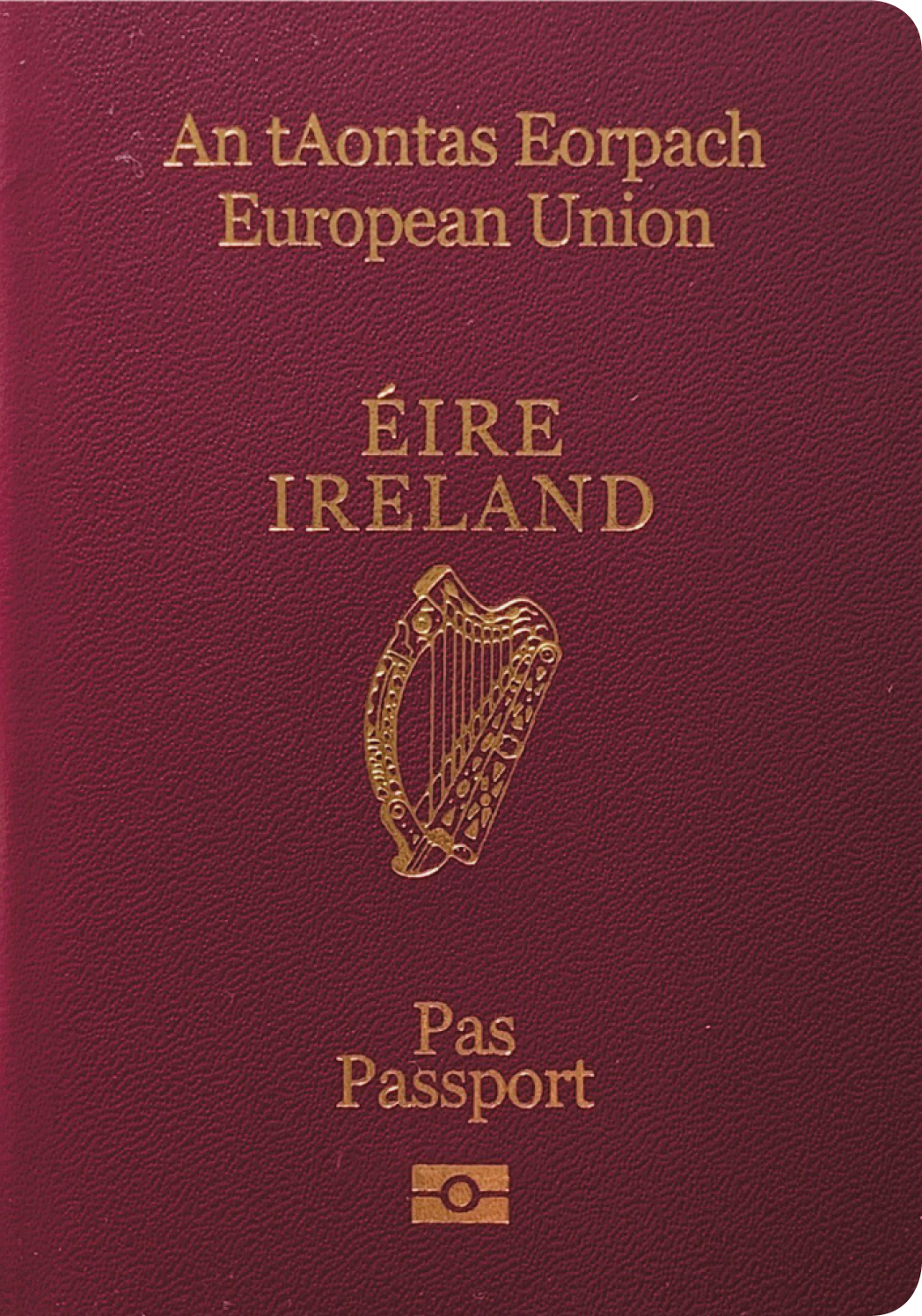 A regular or ordinary ireland passport - Front side