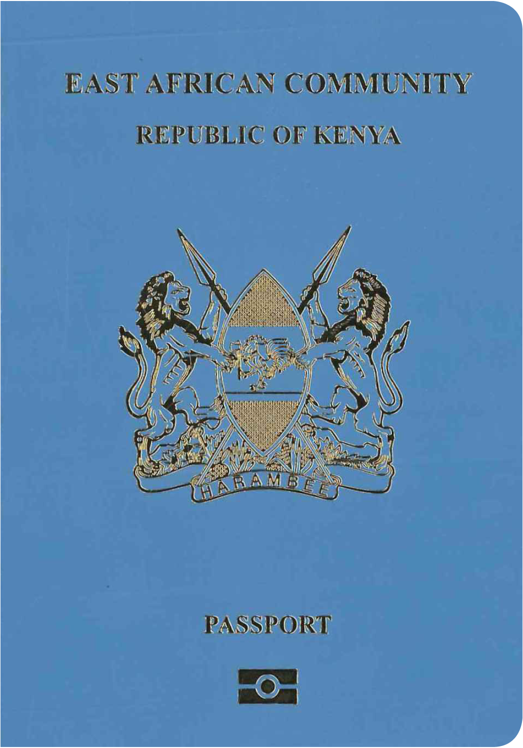 A regular or ordinary Kenyan passport - Front side