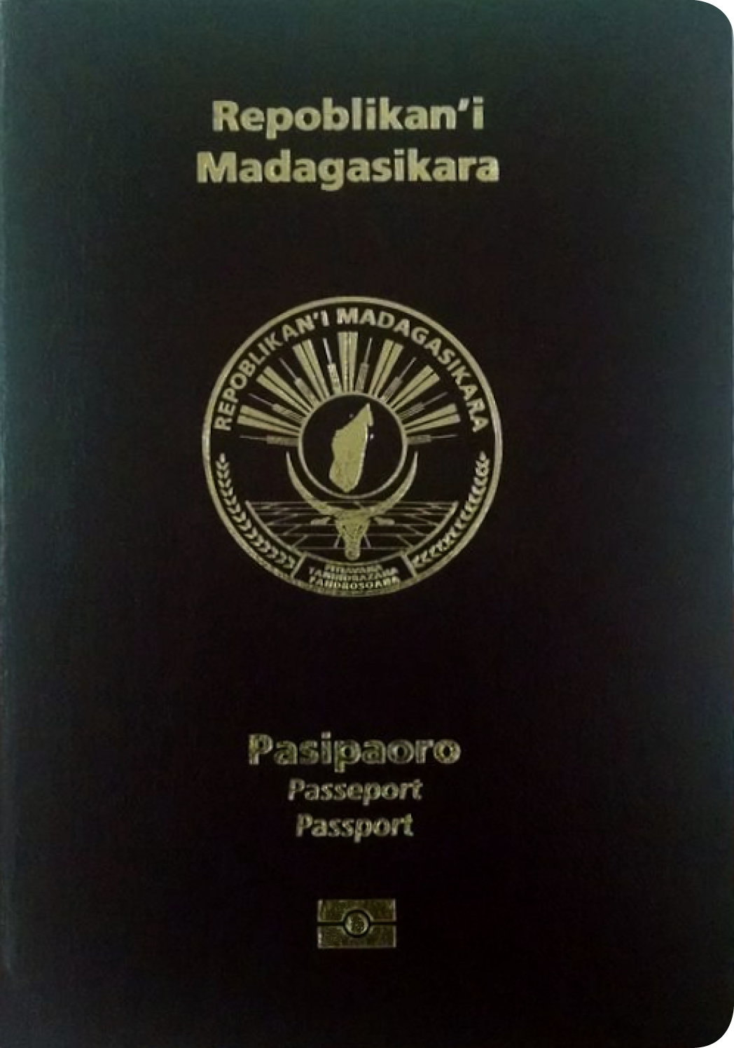 A regular or ordinary Madagascar passport - Front side