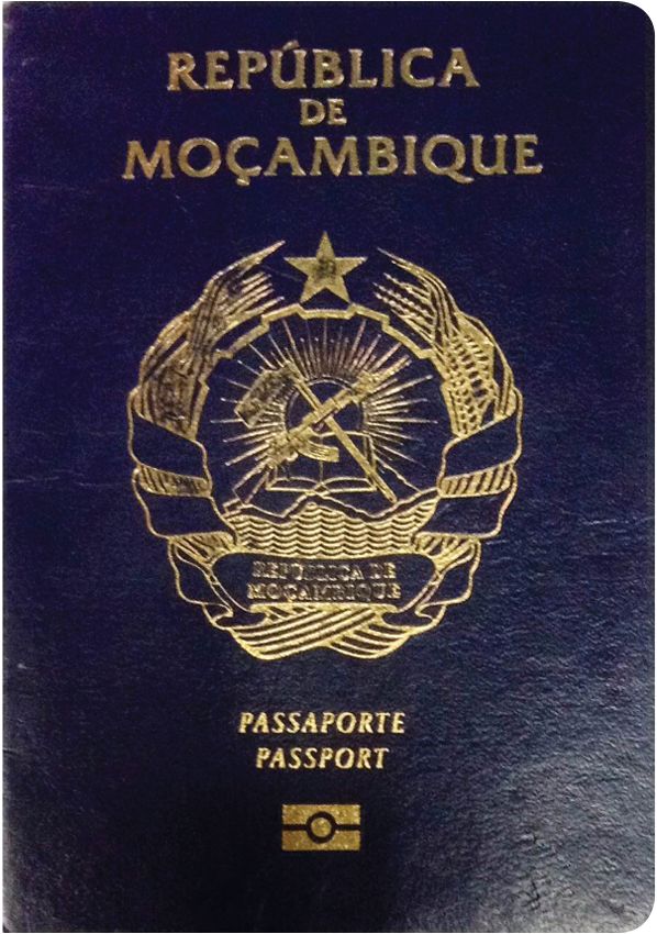 A regular or ordinary Mozambique passport - Front side