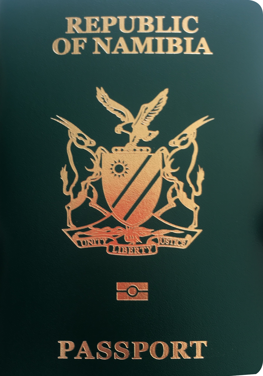 A regular or ordinary Namibian passport - Front side