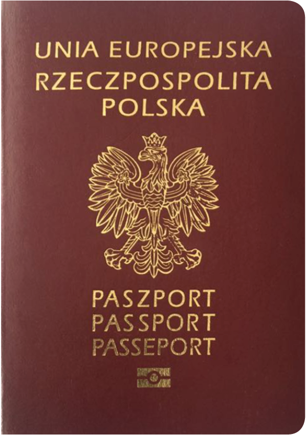 A regular or ordinary poland passport - Front side