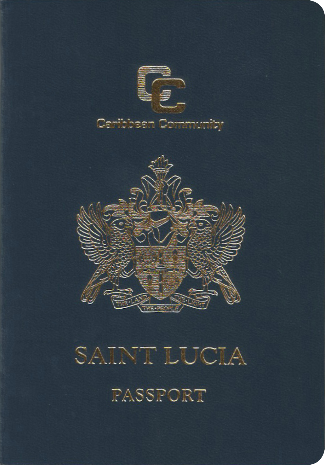 A regular or ordinary Saint Lucia passport - Front side