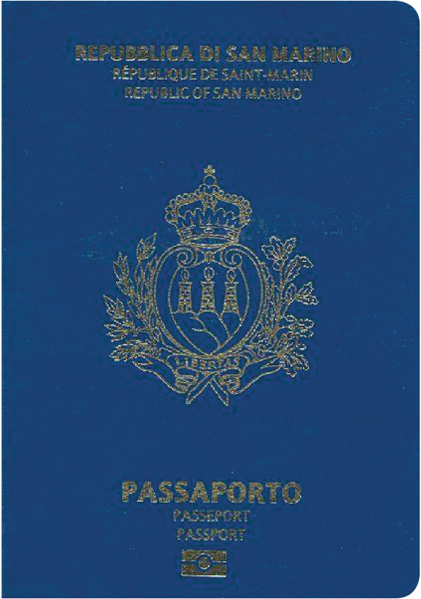 A regular or ordinary San Marino passport - Front side