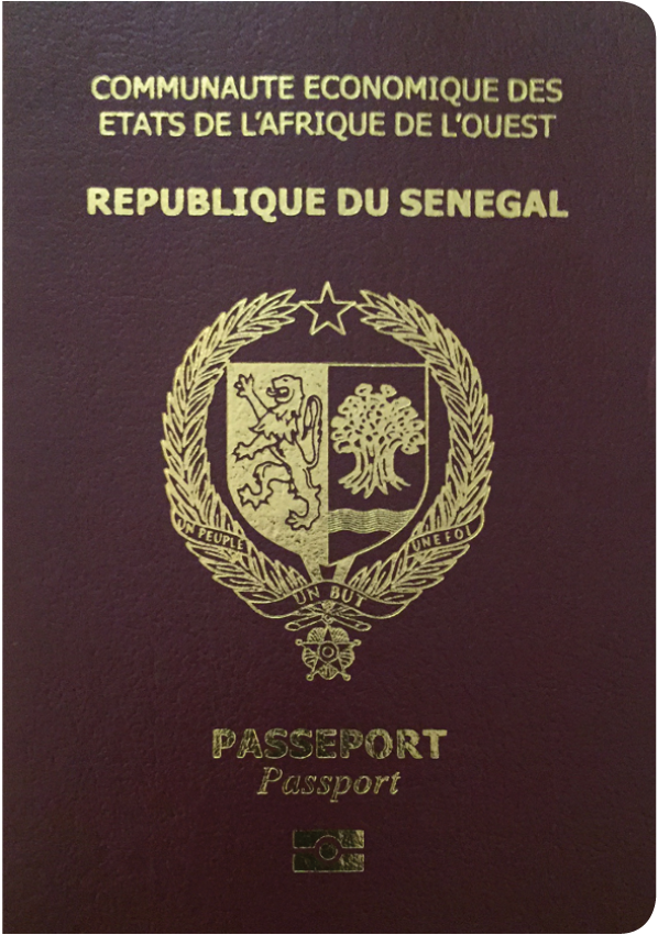 A regular or ordinary Senegalese passport - Front side