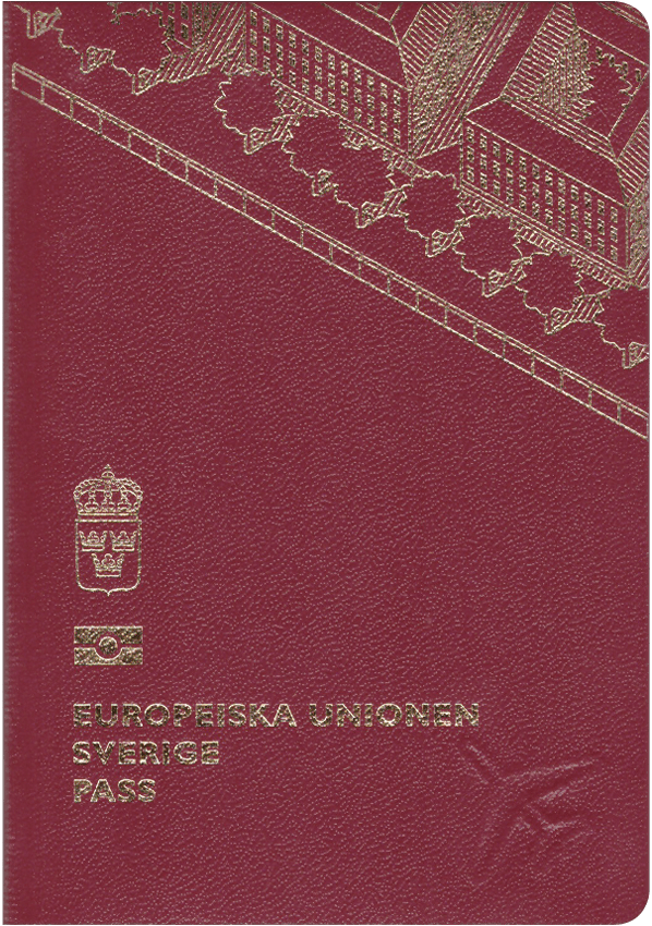 A regular or ordinary Swedish passport - Front side