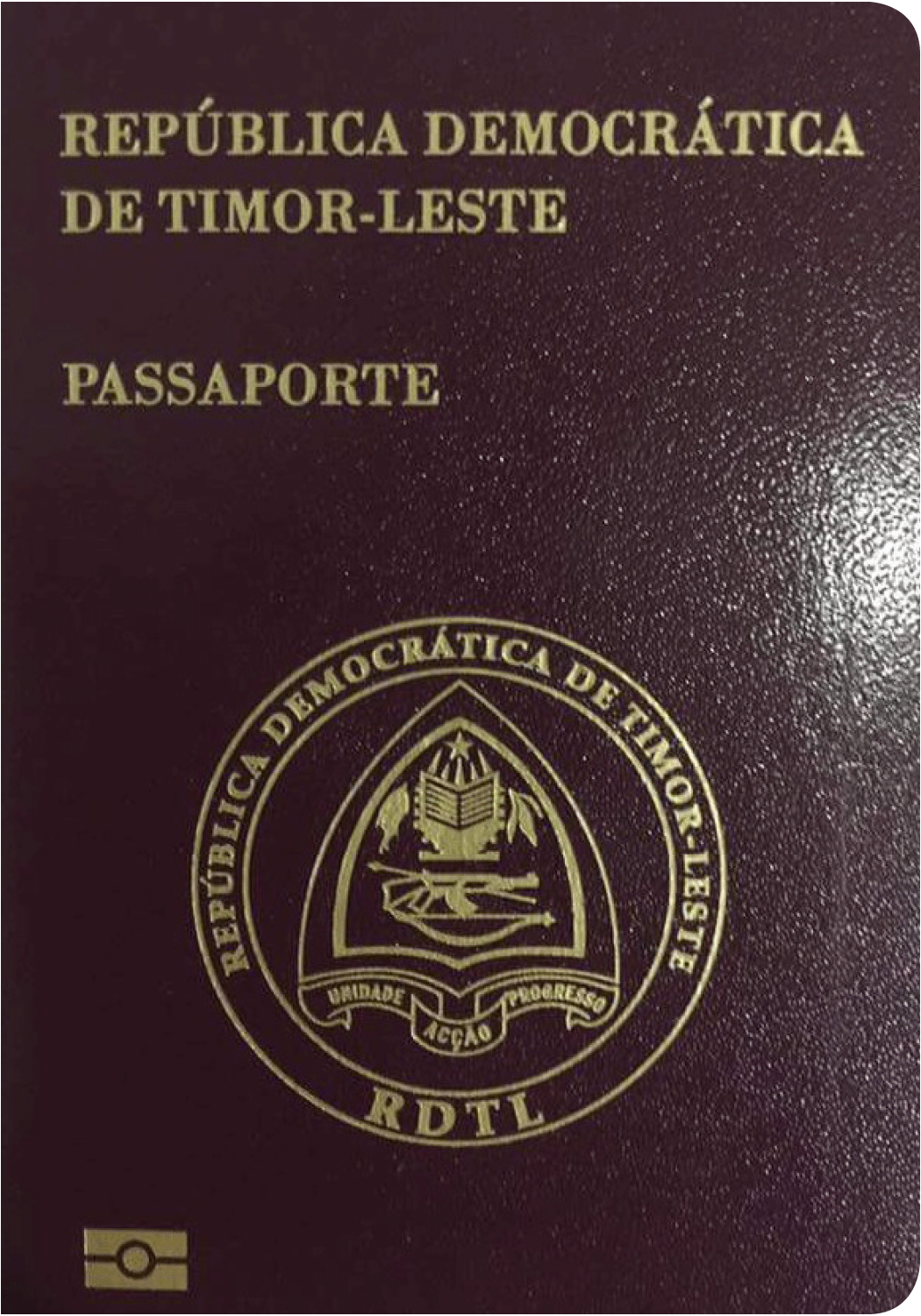 A regular or ordinary Timorese passport - Front side