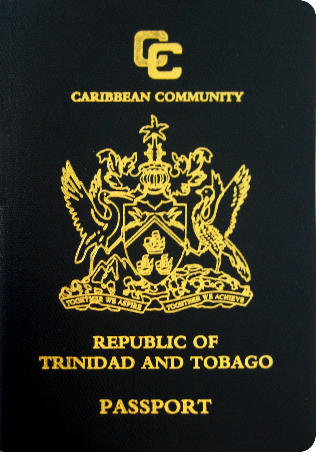 A regular or ordinary trinidad and tobago passport - Front side