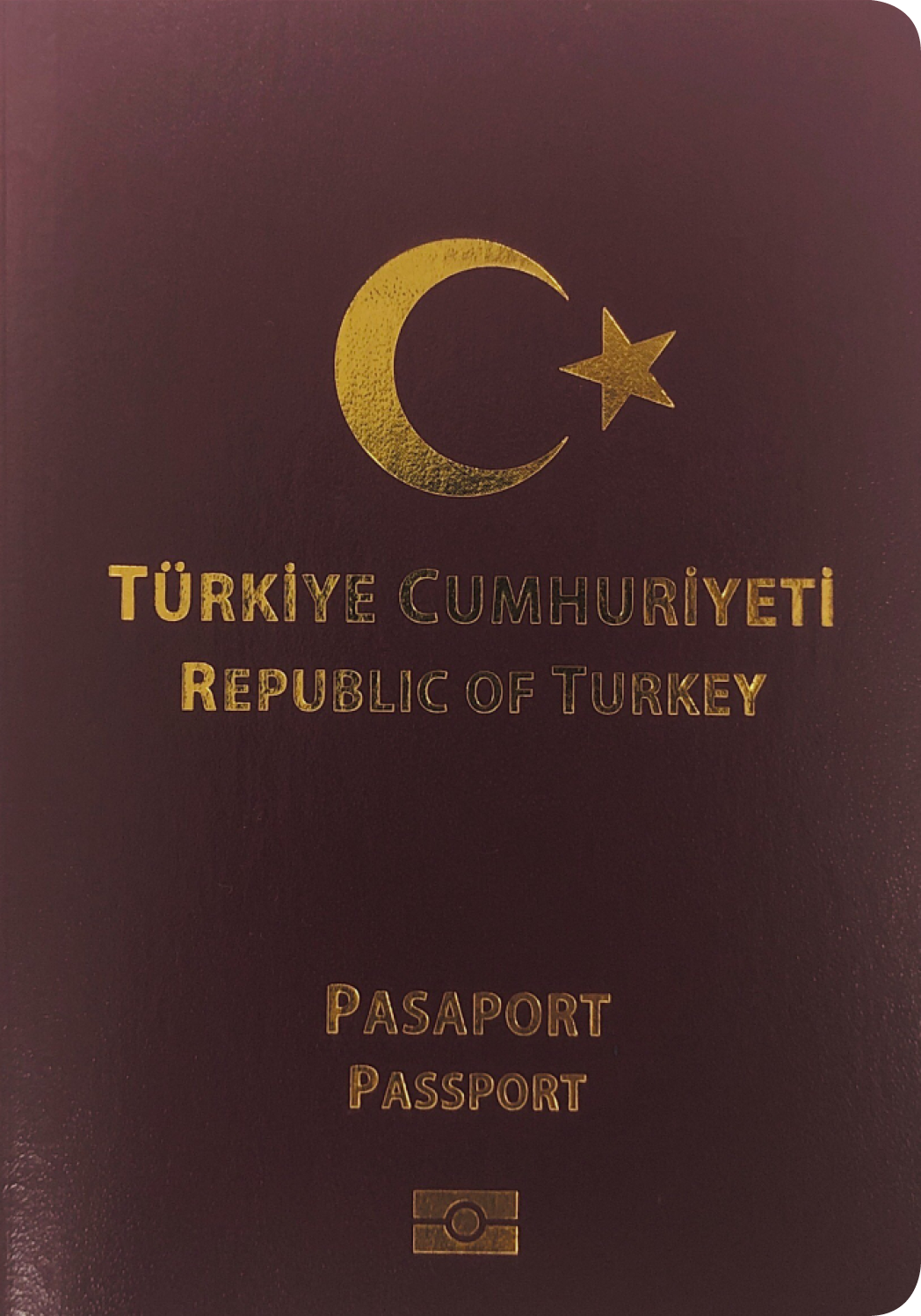 A regular or ordinary Turkish passport - Front side