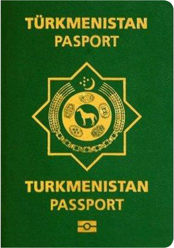 A regular or ordinary Turkmenistan passport - Front side