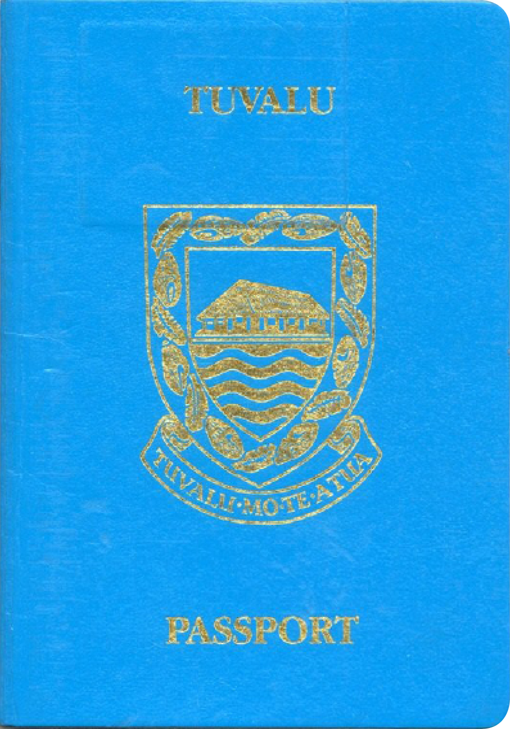A regular or ordinary tuvalu passport - Front side