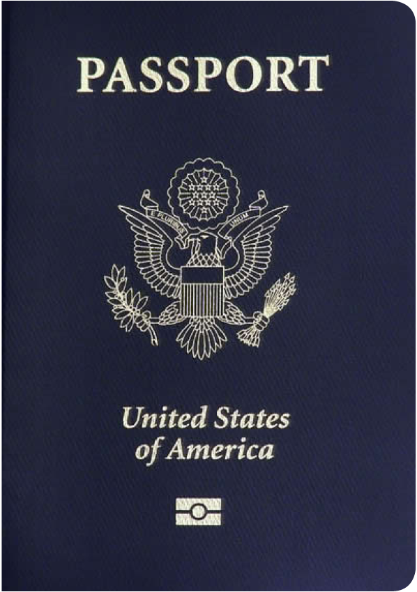A regular or ordinary united states of america passport - Front side
