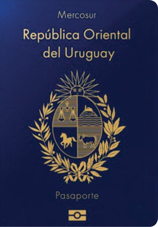 A regular or ordinary Uruguayan passport - Front side