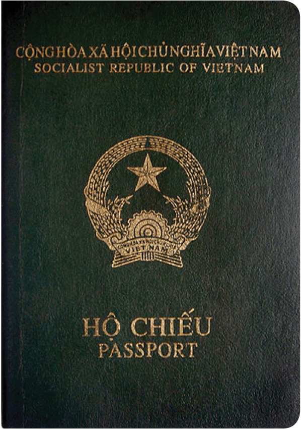 A regular or ordinary vietnam passport - Front side