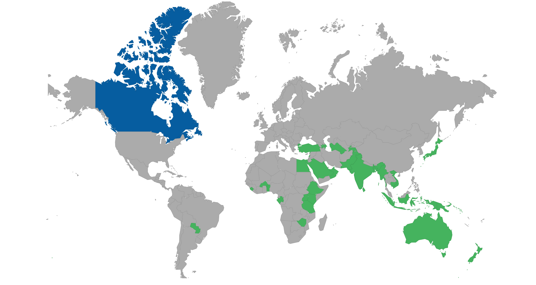 Countries can visit with e-visa or eTA
