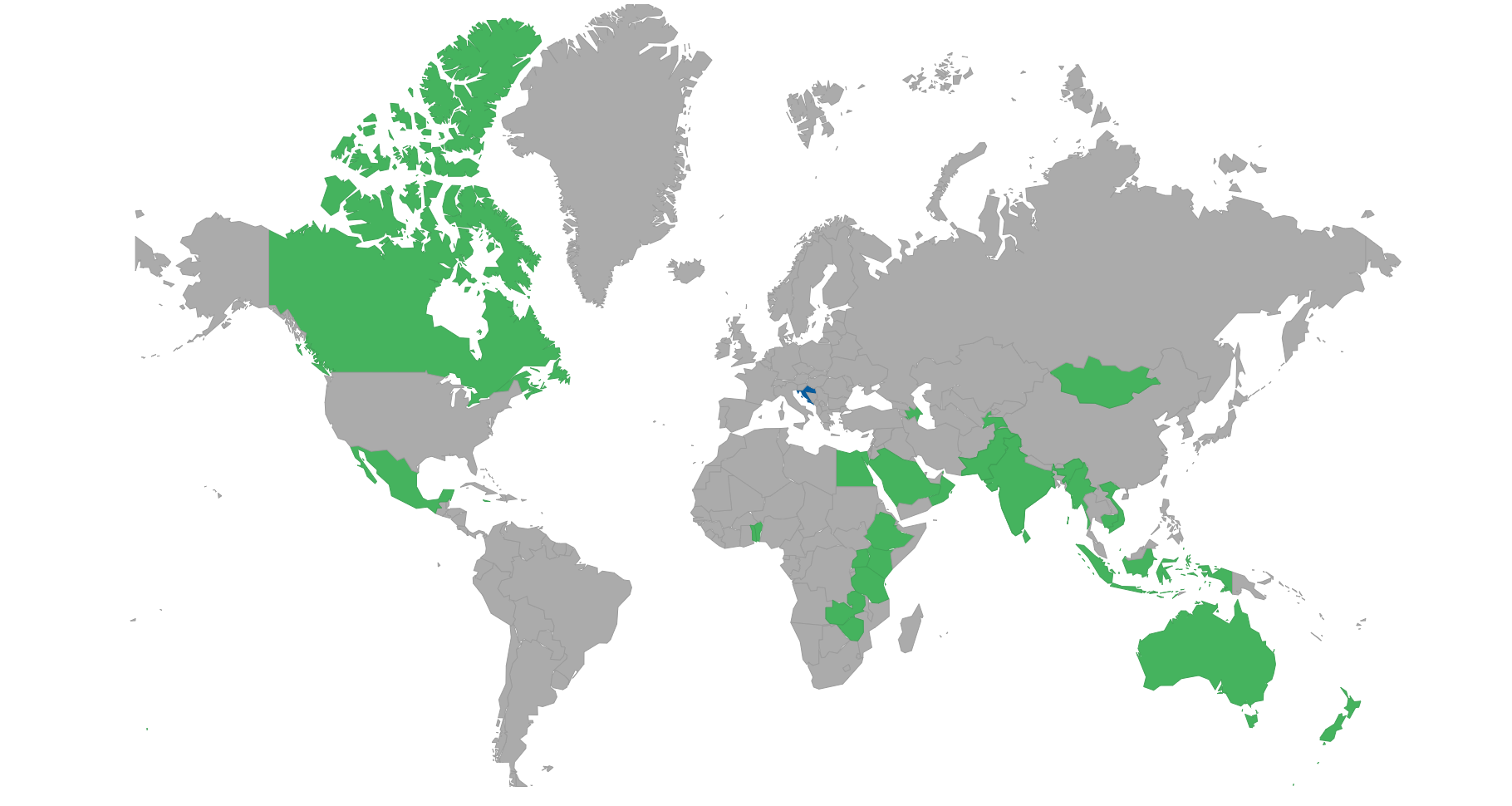 Countries can visit with e-visa or eTA