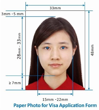 Paper Photo for Visa Application Form