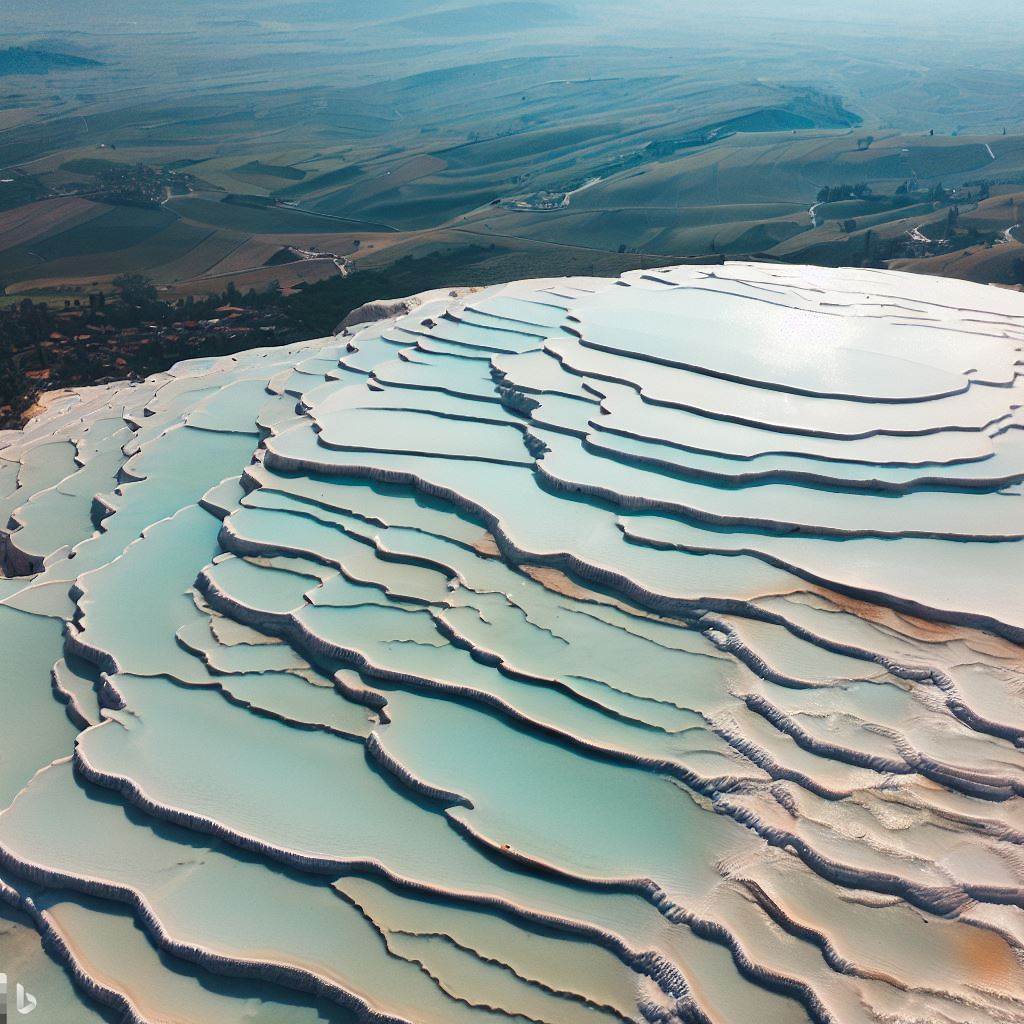 Visiting the travertine terraces at Pamukkale